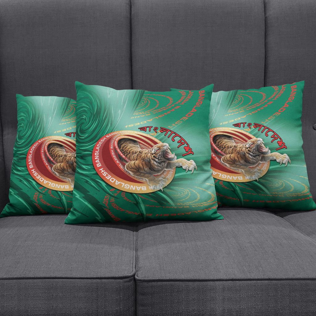 Bangladesh Pillow Cover Royal Bengal Tiger Spiral Pattern