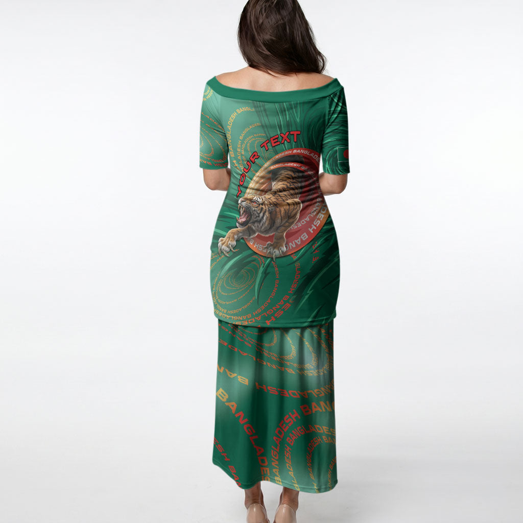 Personalized Bangladesh Puletasi Royal Bengal Tiger Spiral Pattern