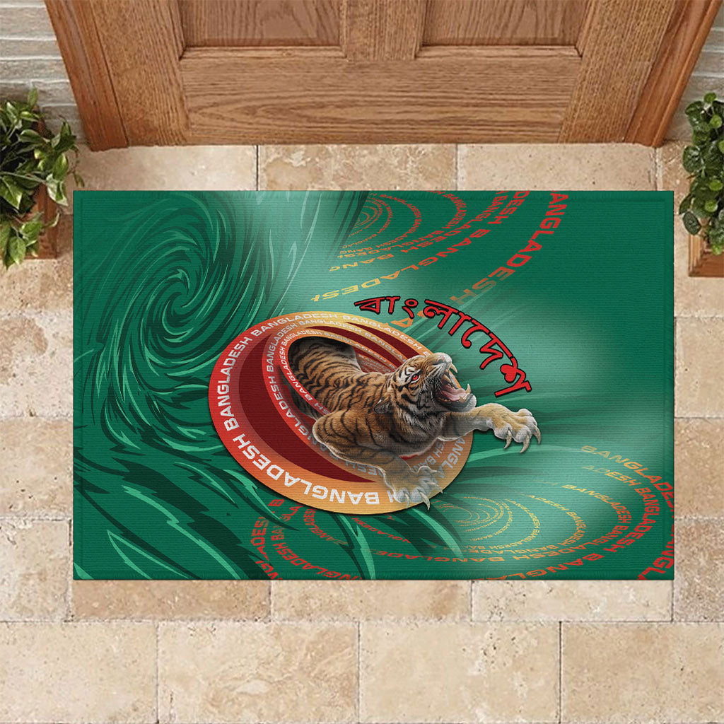 Bangladesh Rubber Doormat Royal Bengal Tiger Spiral Pattern