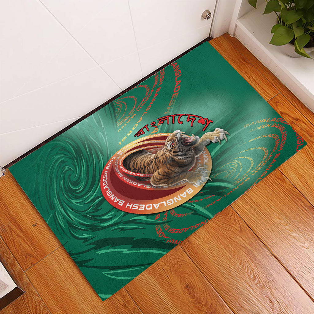 Bangladesh Rubber Doormat Royal Bengal Tiger Spiral Pattern