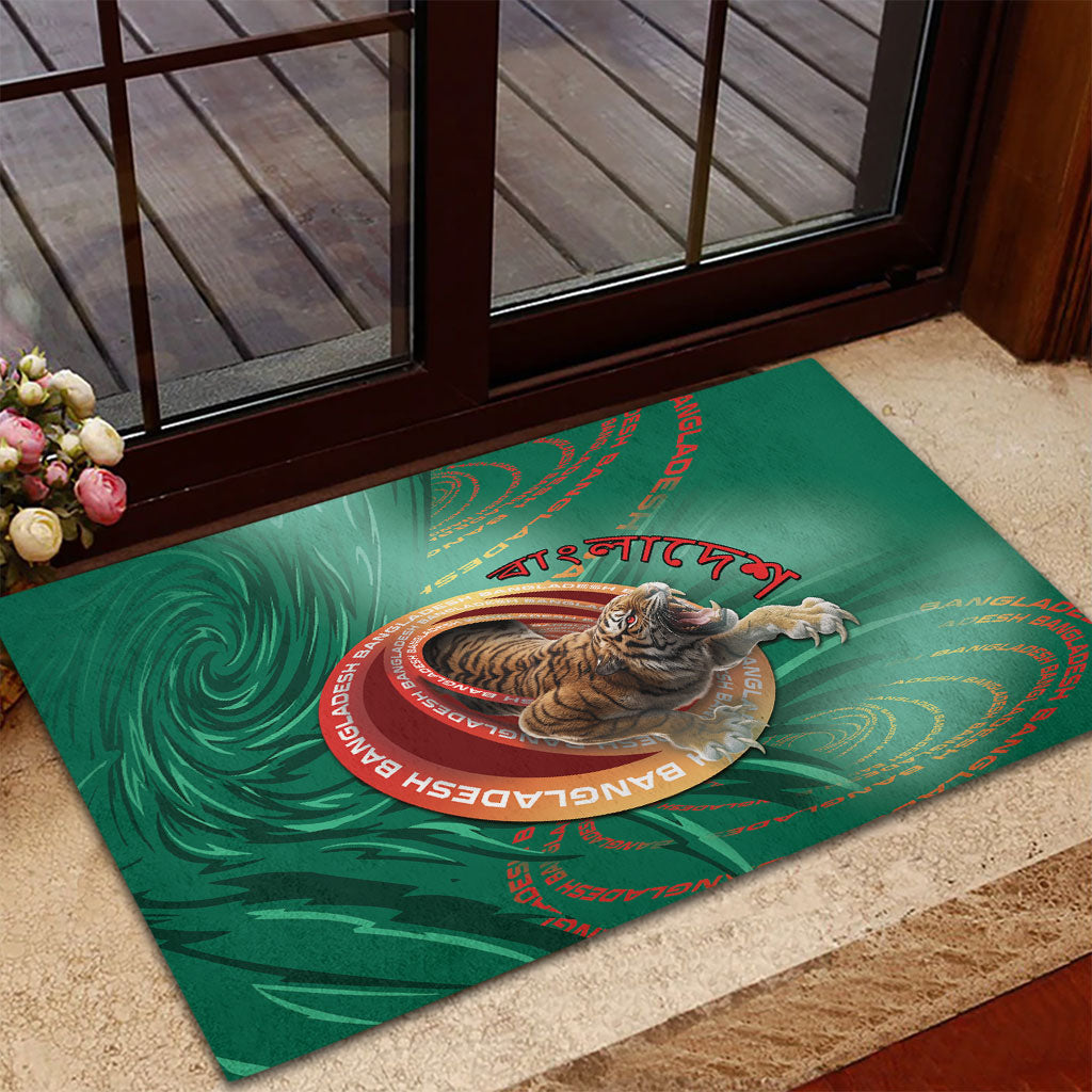 Bangladesh Rubber Doormat Royal Bengal Tiger Spiral Pattern