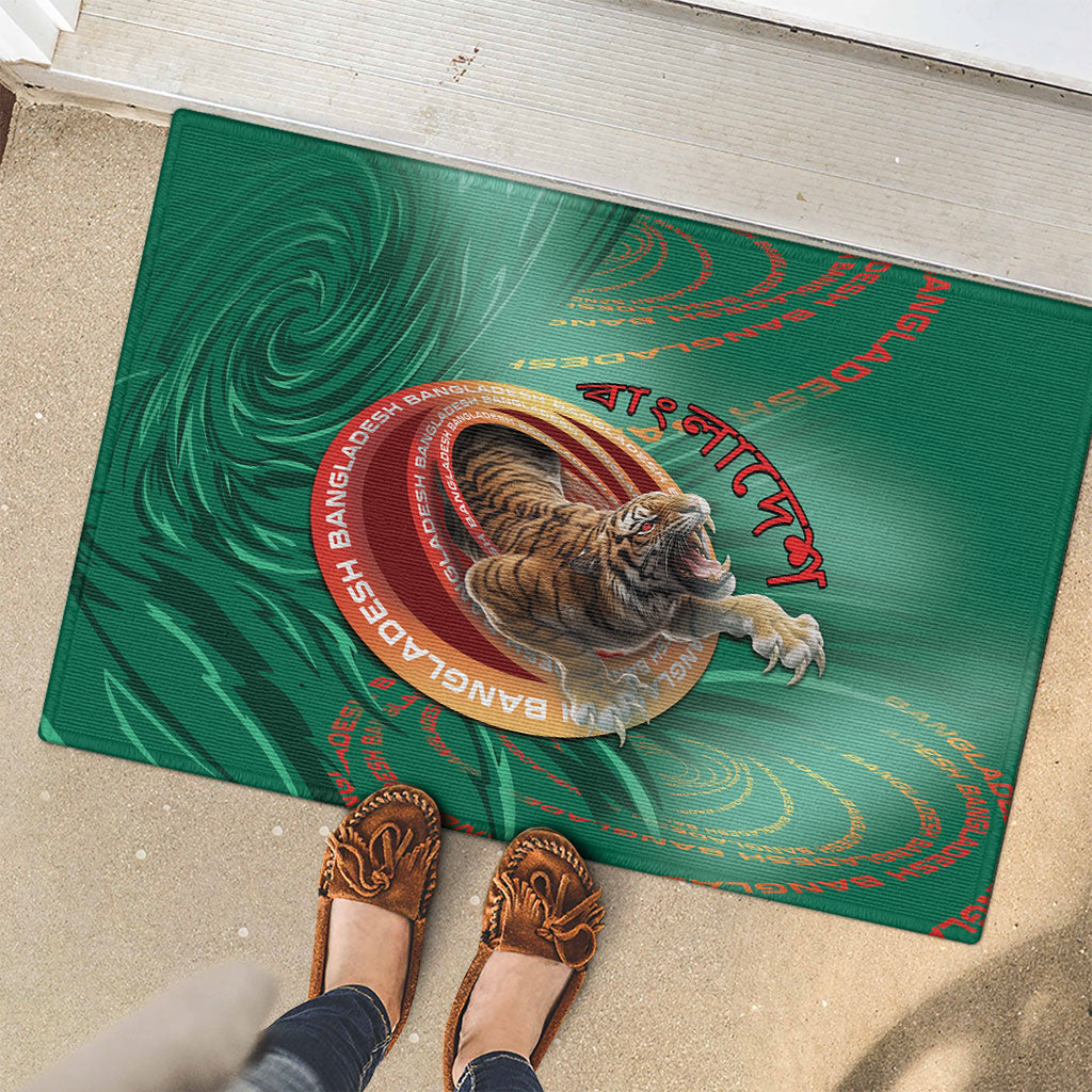 Bangladesh Rubber Doormat Royal Bengal Tiger Spiral Pattern