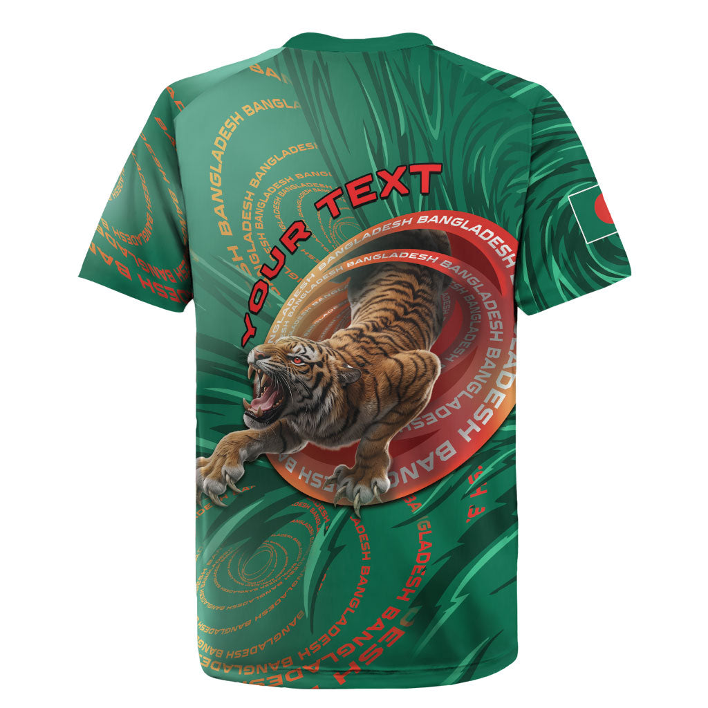 Personalized Bangladesh Rugby Jersey Royal Bengal Tiger Spiral Pattern