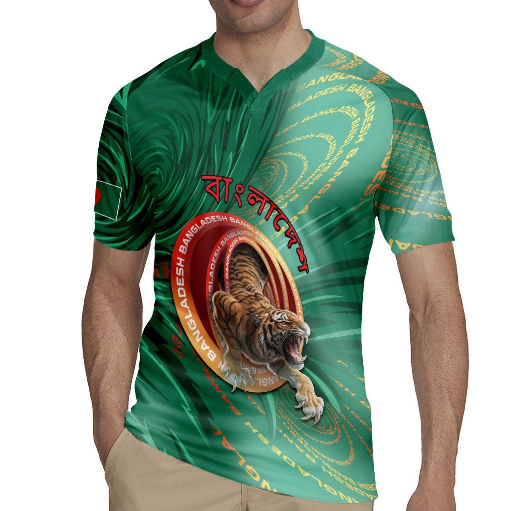 Personalized Bangladesh Rugby Jersey Royal Bengal Tiger Spiral Pattern