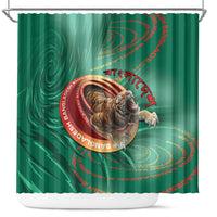 Bangladesh Shower Curtain Royal Bengal Tiger Spiral Pattern