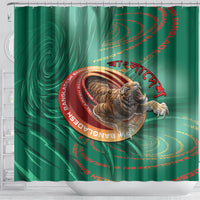 Bangladesh Shower Curtain Royal Bengal Tiger Spiral Pattern
