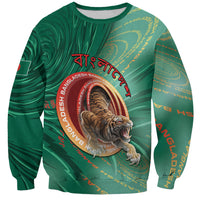 Personalized Bangladesh Sweatshirt Royal Bengal Tiger Spiral Pattern