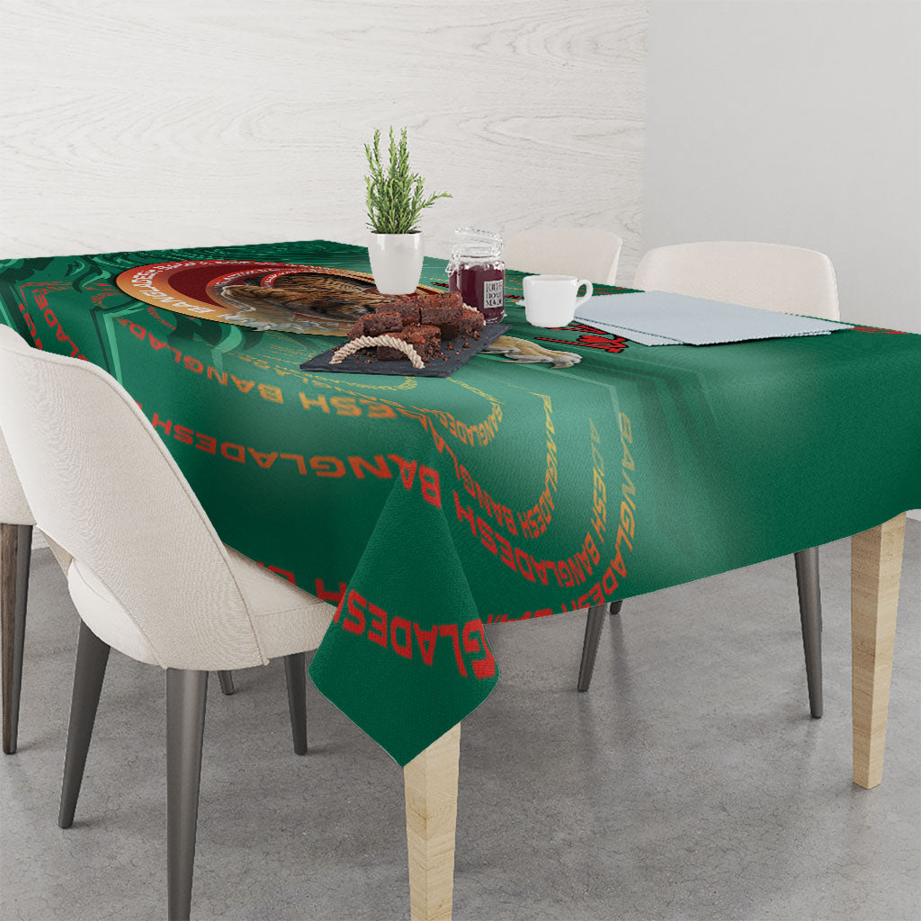Bangladesh Tablecloth Royal Bengal Tiger Spiral Pattern