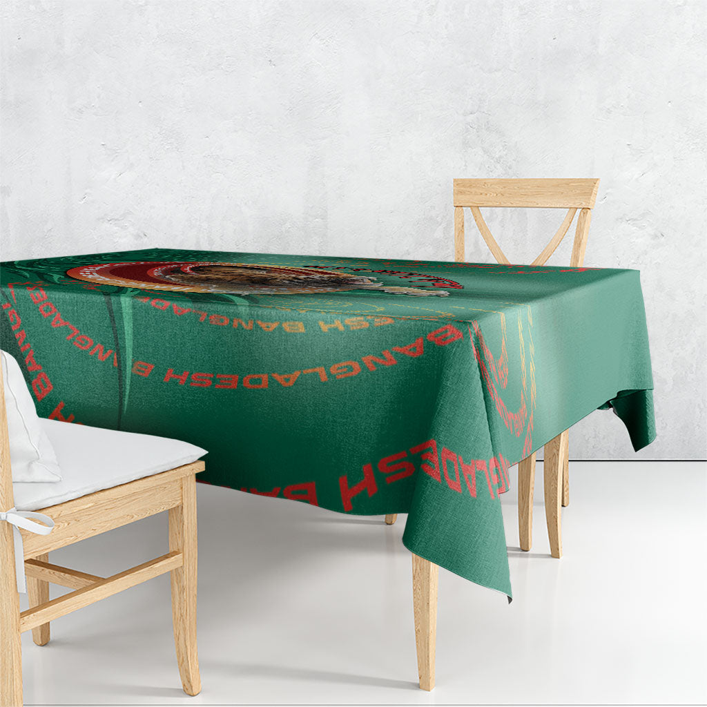 Bangladesh Tablecloth Royal Bengal Tiger Spiral Pattern