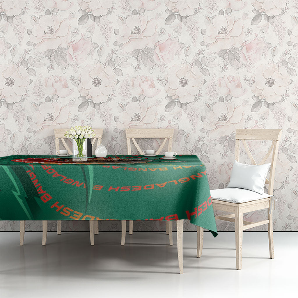 Bangladesh Tablecloth Royal Bengal Tiger Spiral Pattern