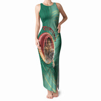 Personalized Bangladesh Tank Maxi Dress Royal Bengal Tiger Spiral Pattern