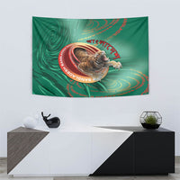 Bangladesh Tapestry Royal Bengal Tiger Spiral Pattern