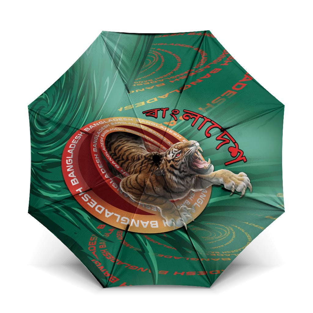 Bangladesh Umbrella Royal Bengal Tiger Spiral Pattern