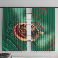 Bangladesh Window Curtain Royal Bengal Tiger Spiral Pattern