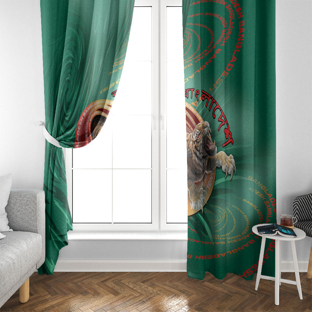 Bangladesh Window Curtain Royal Bengal Tiger Spiral Pattern
