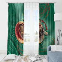 Bangladesh Window Curtain Royal Bengal Tiger Spiral Pattern