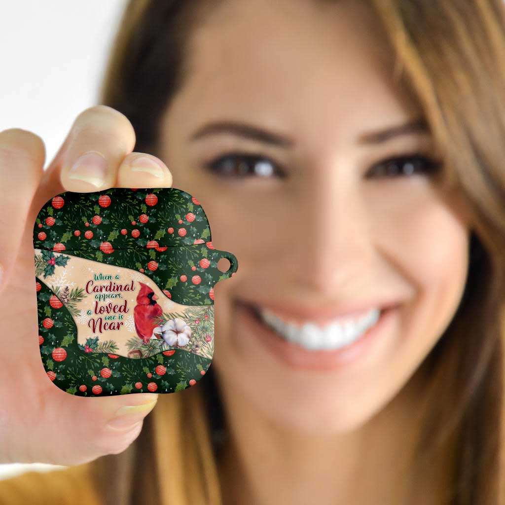 Memorial Cardinal Christmas AirPods Case When A Cardinal Appears Loved One Is Near - Wonder Print Shop