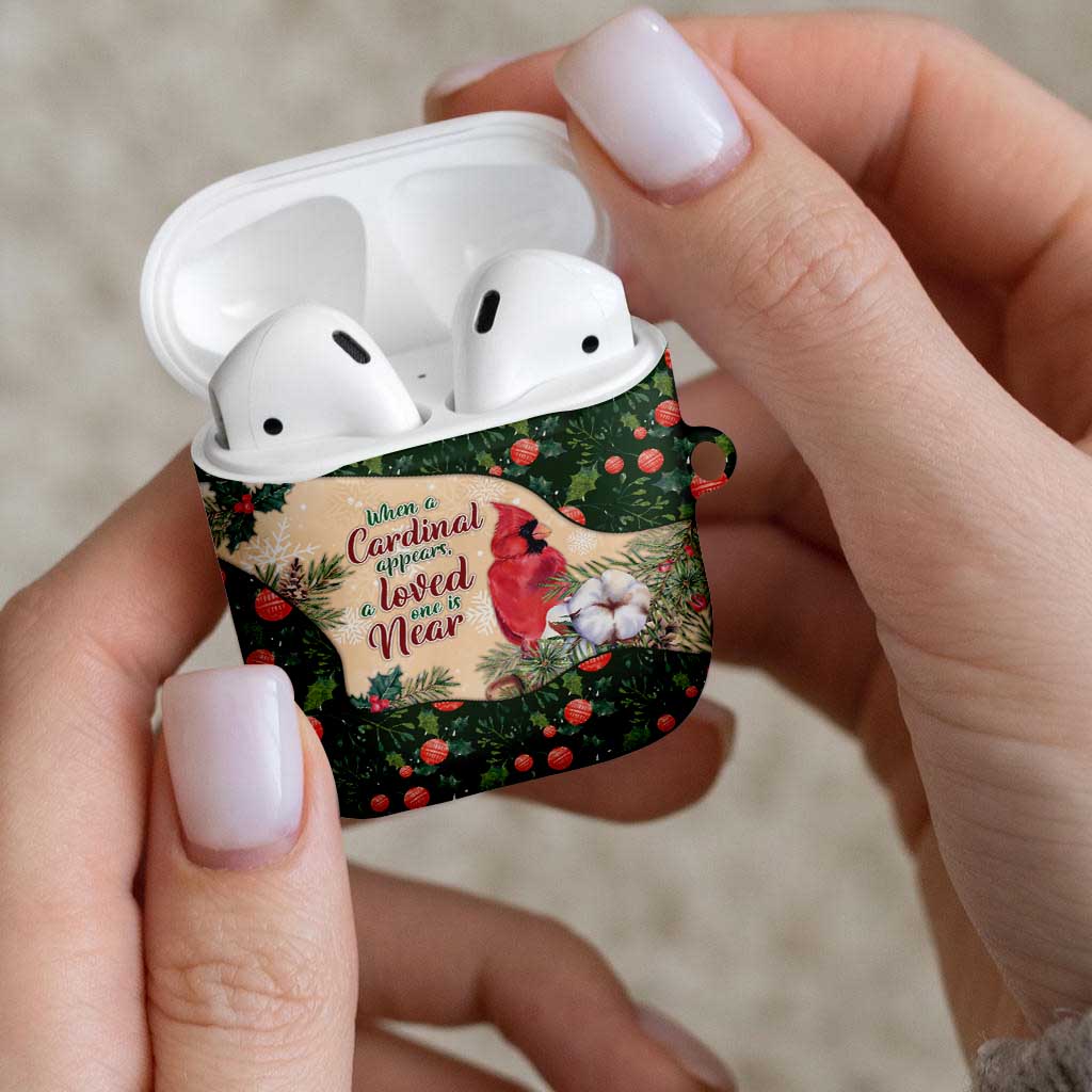 Memorial Cardinal Christmas AirPods Case When A Cardinal Appears Loved One Is Near - Wonder Print Shop