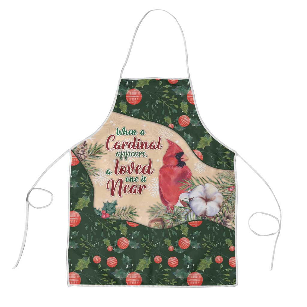 Memorial Cardinal Christmas Apron When A Cardinal Appears Loved One Is Near - Wonder Print Shop
