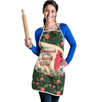 Memorial Cardinal Christmas Apron When A Cardinal Appears Loved One Is Near - Wonder Print Shop