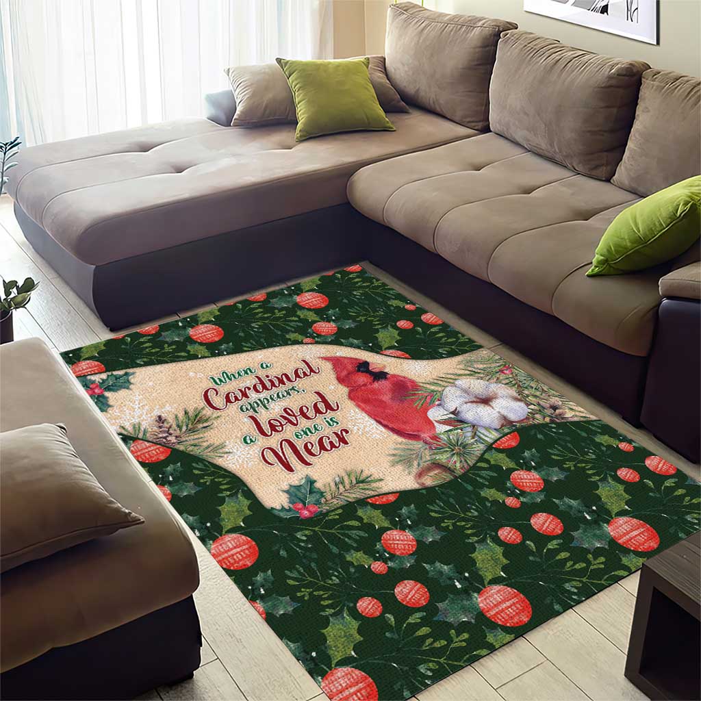 Memorial Cardinal Christmas Area Rug When A Cardinal Appears Loved One Is Near - Wonder Print Shop