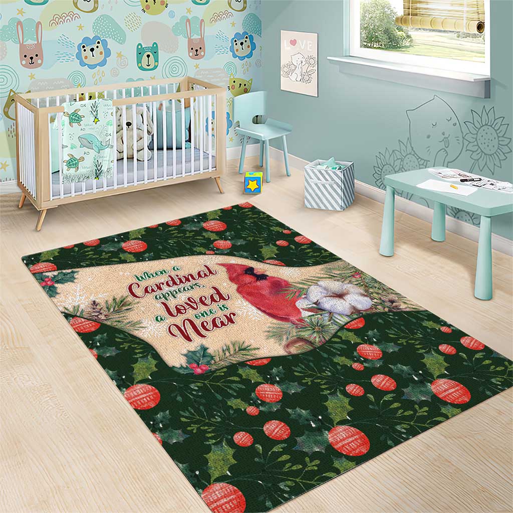 Memorial Cardinal Christmas Area Rug When A Cardinal Appears Loved One Is Near - Wonder Print Shop