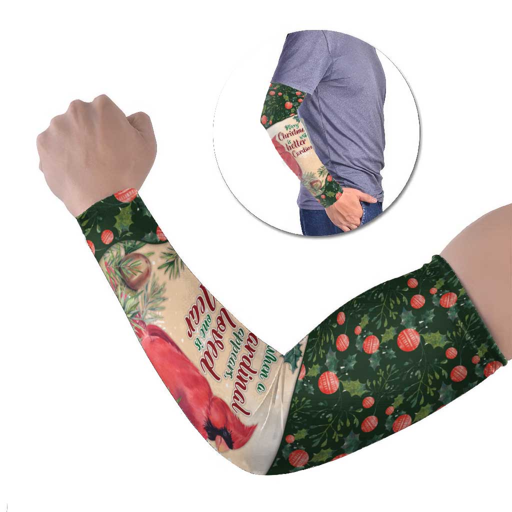Memorial Cardinal Christmas Arm Sleeves When A Cardinal Appears Loved One Is Near - Wonder Print Shop