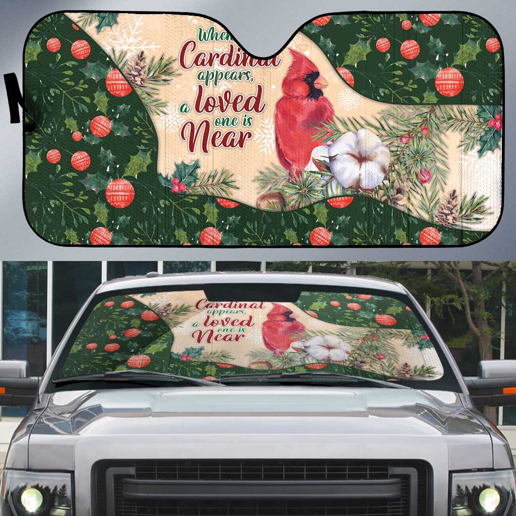 Memorial Cardinal Christmas Auto Sun Shade When A Cardinal Appears Loved One Is Near - Wonder Print Shop