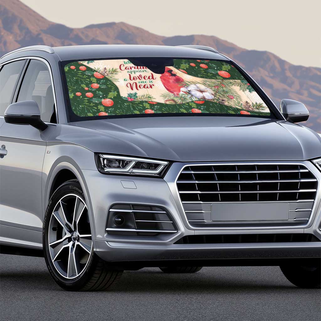 Memorial Cardinal Christmas Auto Sun Shade When A Cardinal Appears Loved One Is Near - Wonder Print Shop