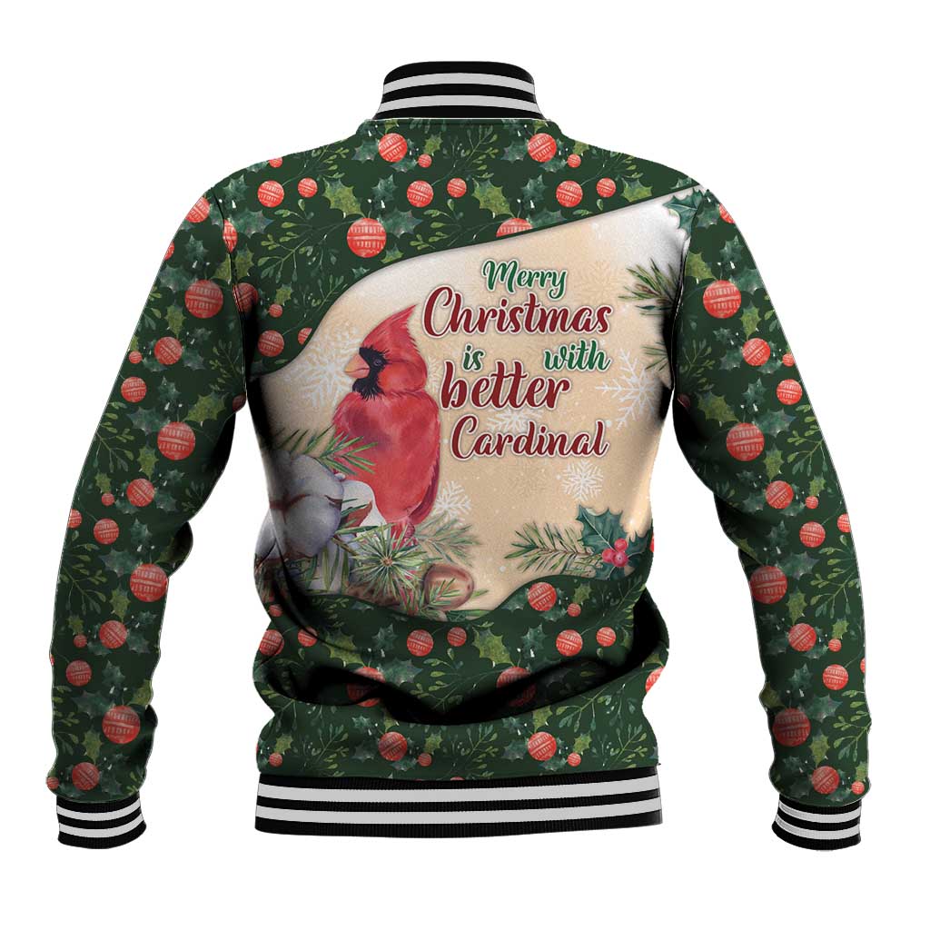 Memorial Cardinal Christmas Baseball Jacket When A Cardinal Appears Loved One Is Near - Wonder Print Shop