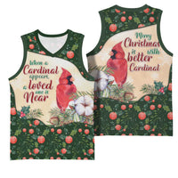 Memorial Cardinal Christmas Basketball Jersey When A Cardinal Appears Loved One Is Near - Wonder Print Shop
