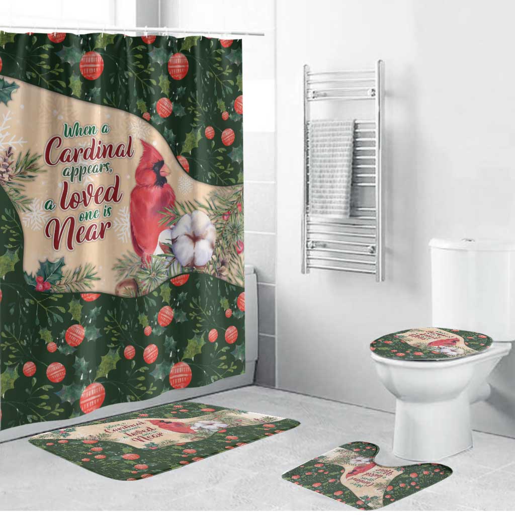 Memorial Cardinal Christmas Bathroom Set When A Cardinal Appears Loved One Is Near - Wonder Print Shop
