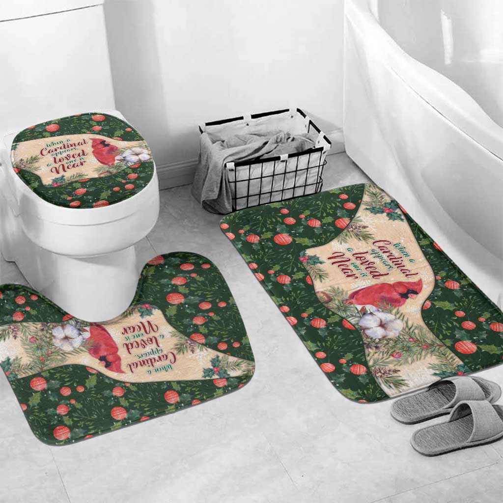 Memorial Cardinal Christmas Bathroom Set When A Cardinal Appears Loved One Is Near - Wonder Print Shop