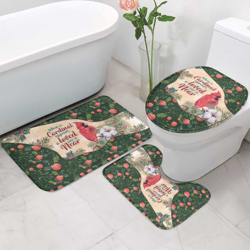 Memorial Cardinal Christmas Bathroom Set When A Cardinal Appears Loved One Is Near - Wonder Print Shop