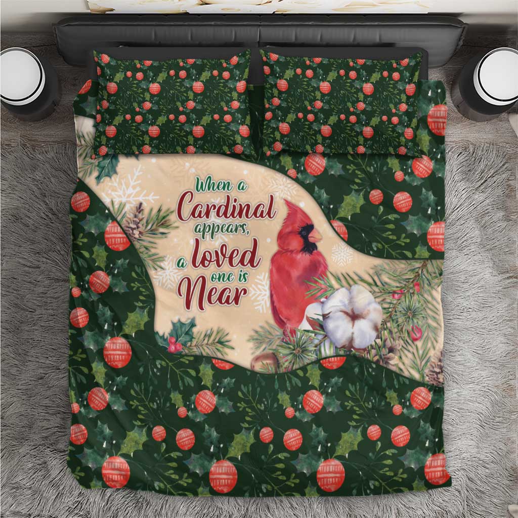 Memorial Cardinal Christmas Bedding Set When A Cardinal Appears Loved One Is Near - Wonder Print Shop