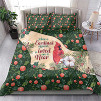 Memorial Cardinal Christmas Bedding Set When A Cardinal Appears Loved One Is Near - Wonder Print Shop