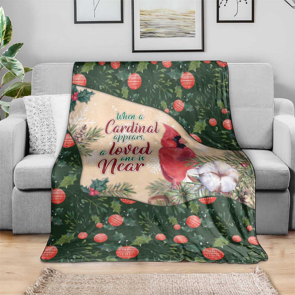 Memorial Cardinal Christmas Blanket When A Cardinal Appears Loved One Is Near - Wonder Print Shop