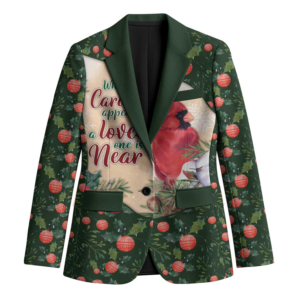 Memorial Cardinal Christmas Blazer When A Cardinal Appears Loved One Is Near - Wonder Print Shop