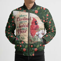 Memorial Cardinal Christmas Bomber Puffer Jacket When A Cardinal Appears Loved One Is Near - Wonder Print Shop