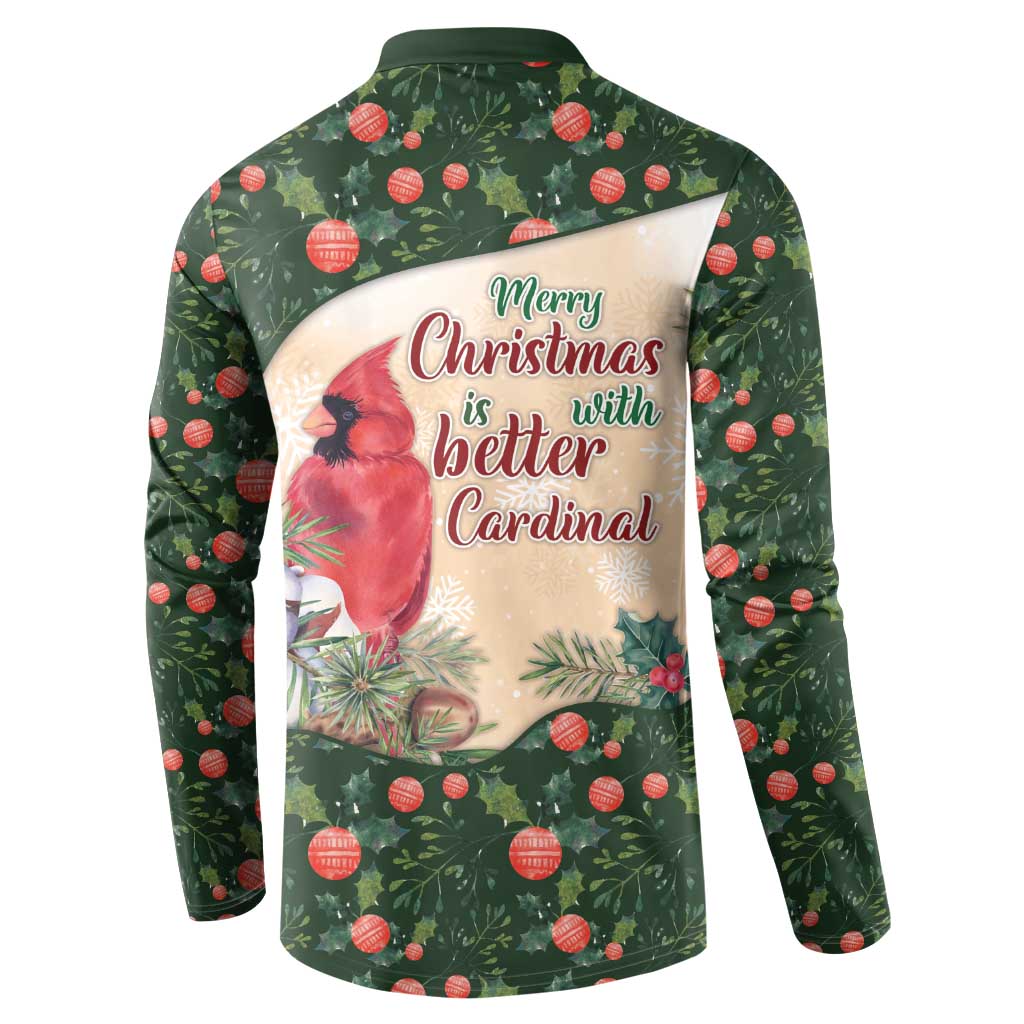 Memorial Cardinal Christmas Button Sweatshirt When A Cardinal Appears Loved One Is Near - Wonder Print Shop