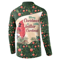 Memorial Cardinal Christmas Button Sweatshirt When A Cardinal Appears Loved One Is Near - Wonder Print Shop