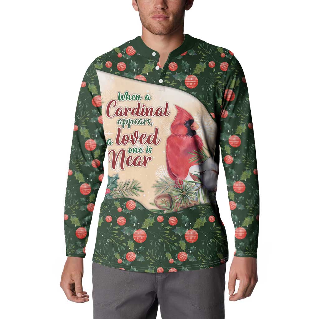 Memorial Cardinal Christmas Button Sweatshirt When A Cardinal Appears Loved One Is Near - Wonder Print Shop