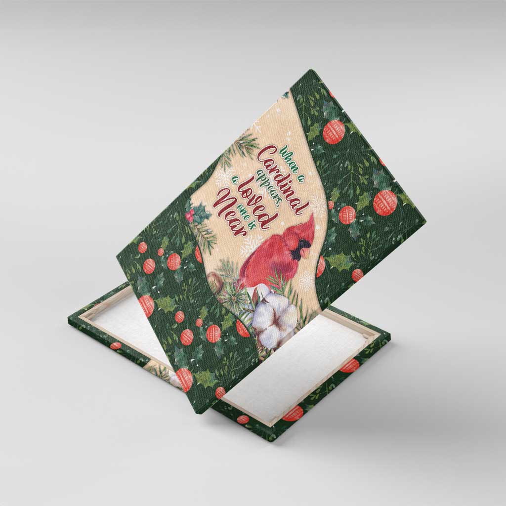 Memorial Cardinal Christmas Canvas Wall Art When A Cardinal Appears Loved One Is Near - Wonder Print Shop