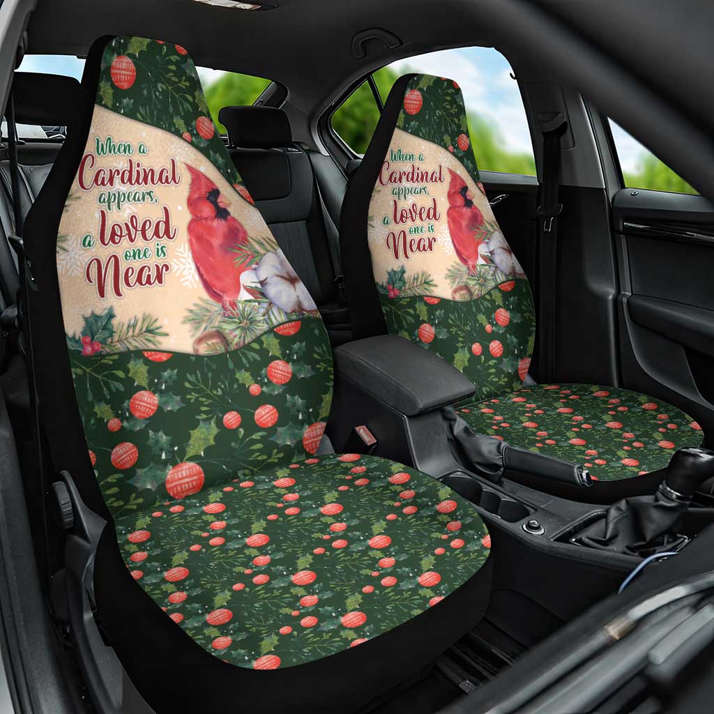 Memorial Cardinal Christmas Car Seat Cover When A Cardinal Appears Loved One Is Near - Wonder Print Shop
