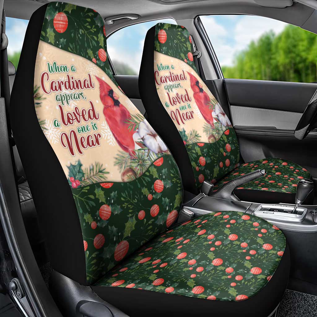 Memorial Cardinal Christmas Car Seat Cover When A Cardinal Appears Loved One Is Near - Wonder Print Shop