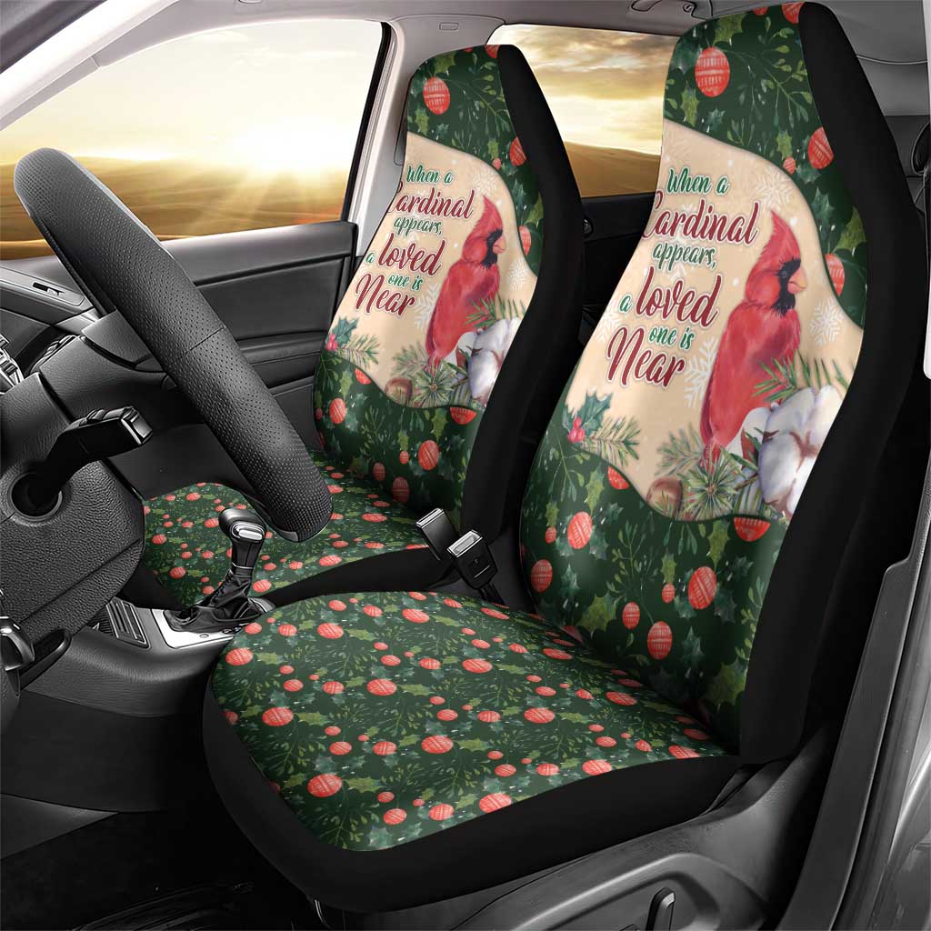 Memorial Cardinal Christmas Car Seat Cover When A Cardinal Appears Loved One Is Near - Wonder Print Shop