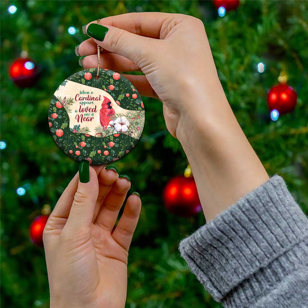 Cardinal Christmas Ceramic Ornament Love Near The Xmas - Wonder Print Shop