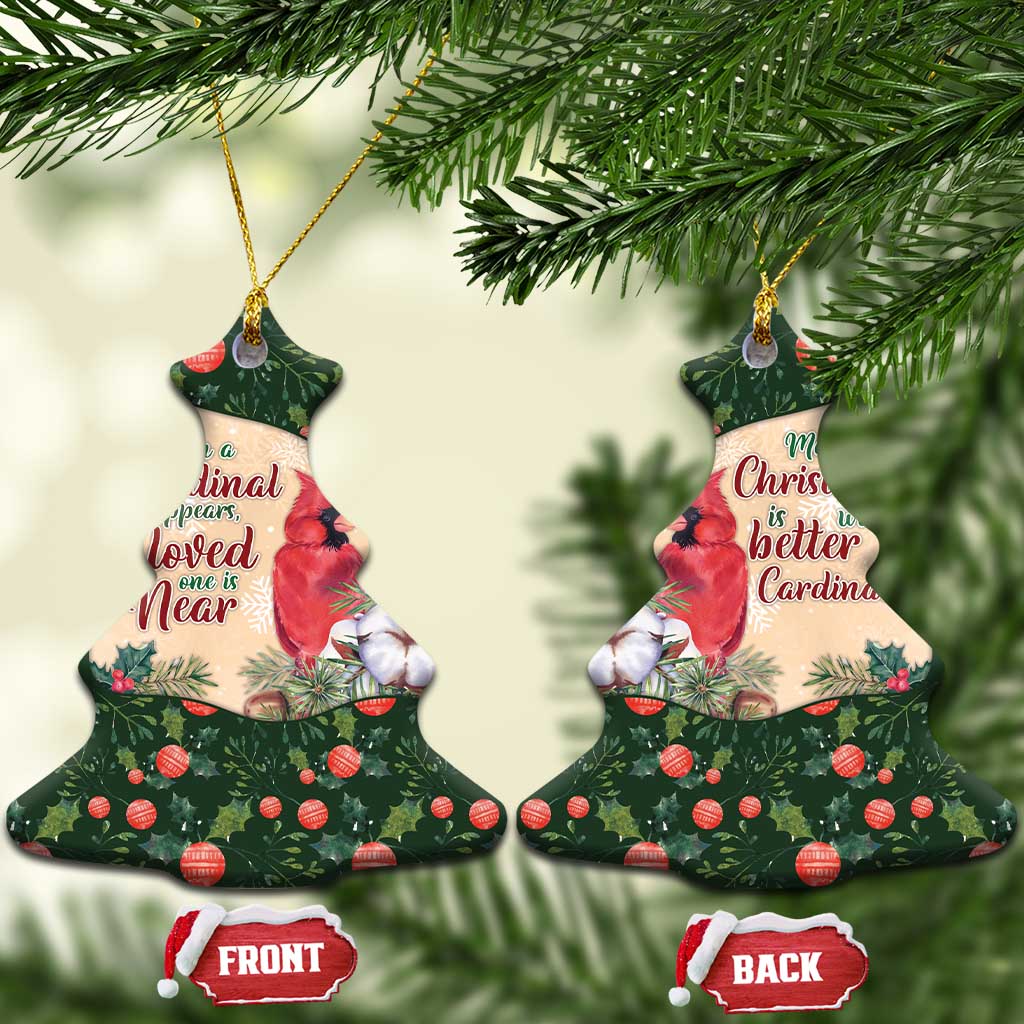 Cardinal Christmas Ceramic Ornament Love Near The Xmas - Wonder Print Shop