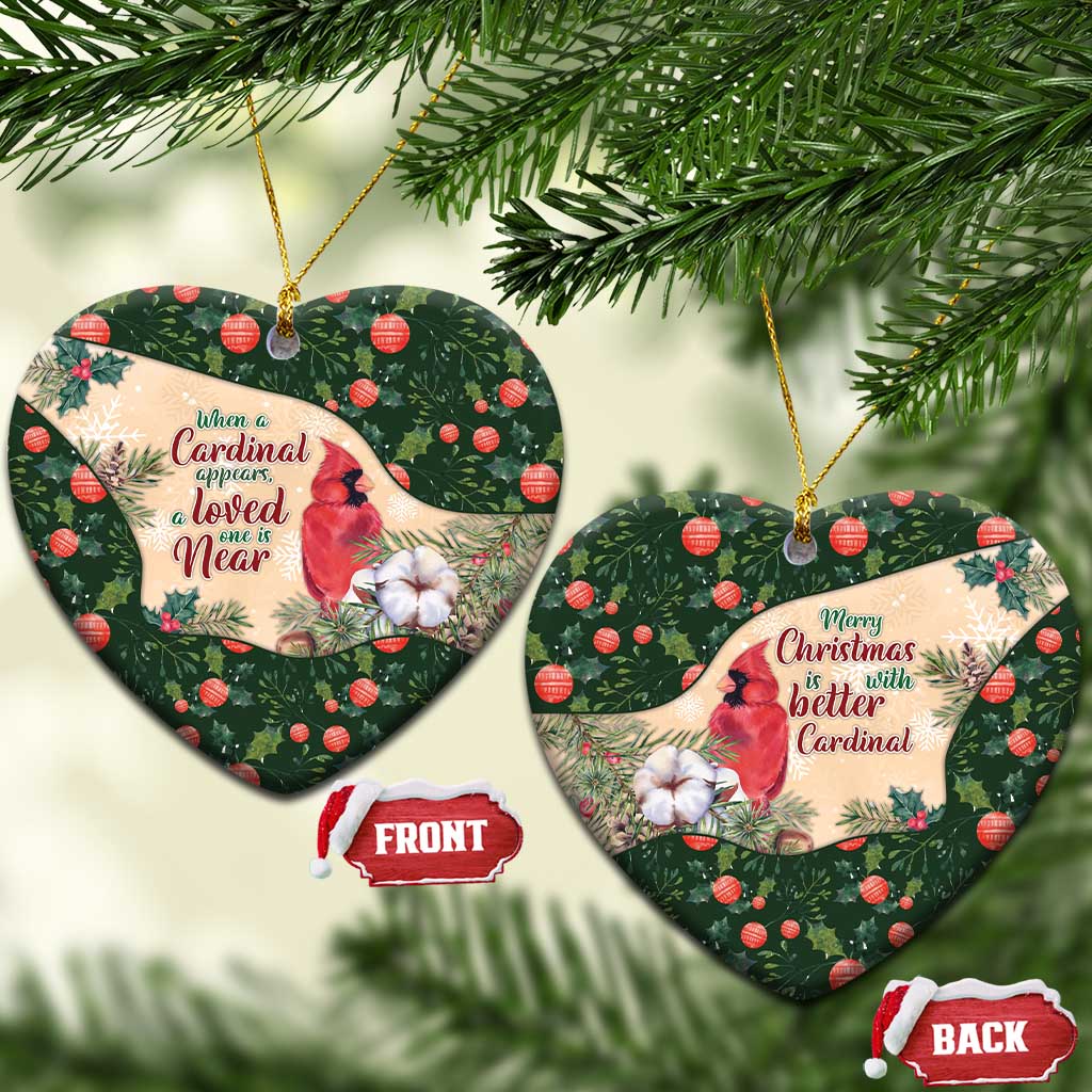 Cardinal Christmas Ceramic Ornament Love Near The Xmas - Wonder Print Shop