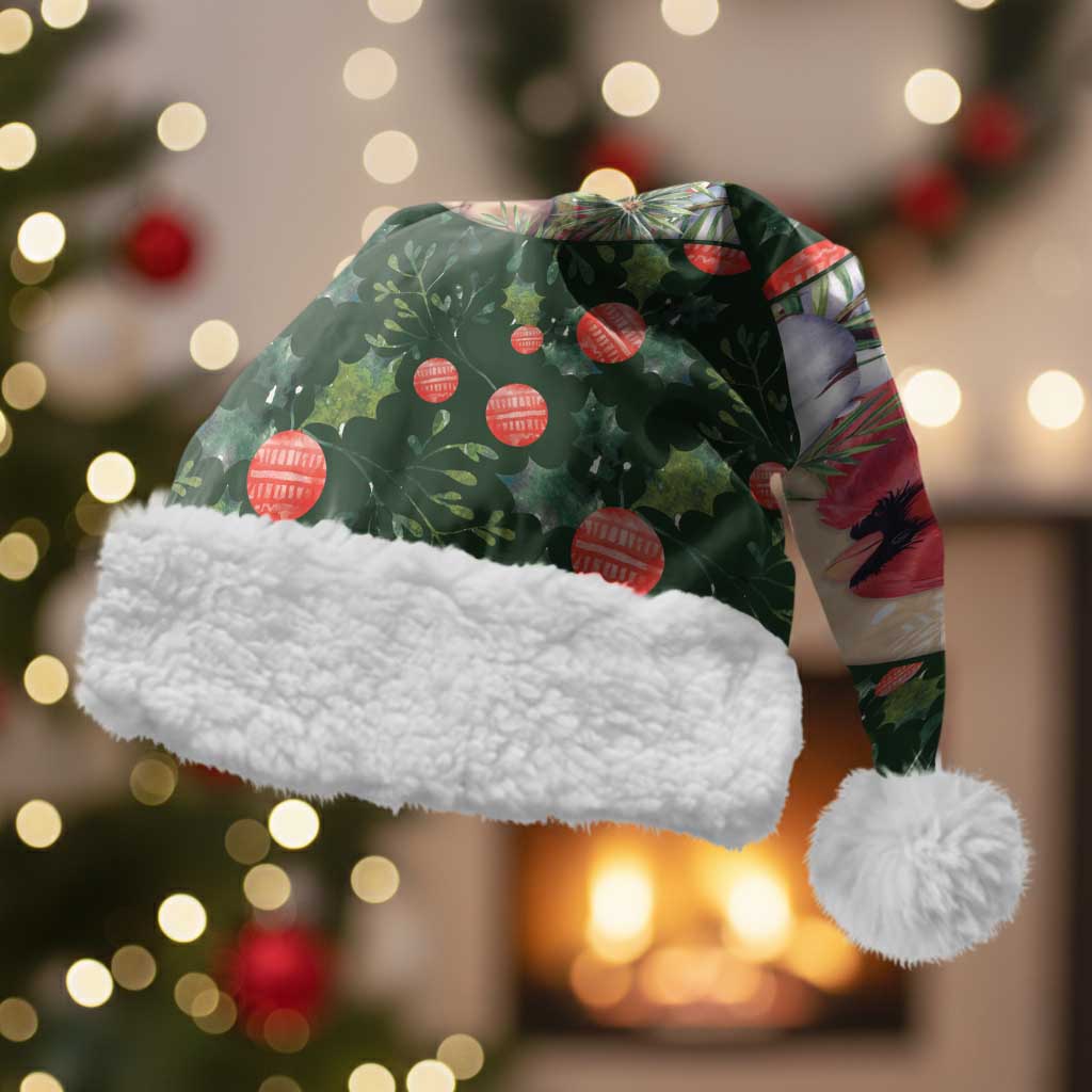 Cardinal Christmas Santa Hat Love Near The Xmas - Wonder Print Shop